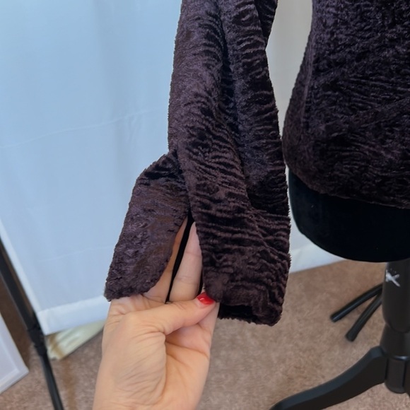 NANETTE LEPORE Brown Velvet Blazer Jacket Vintage Style - Picture 6 of 9